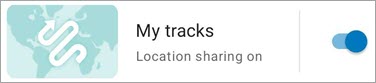 My tracks map card My tracks map card
