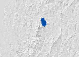 Map of the input source displayed on a hillshade Map of the input source displayed on a hillshade
